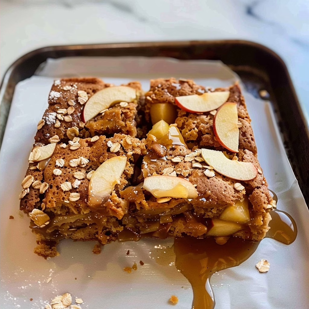 Healthy Breakfast Oatmeal Apple Cake